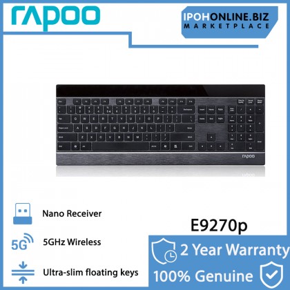 RAPOO E9270P 5G Wireless Ultra Slim Touch Keyboard - Black